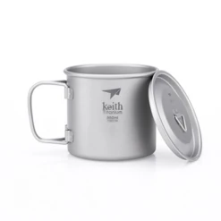 Single-Wall Titanium Mug With Lid
