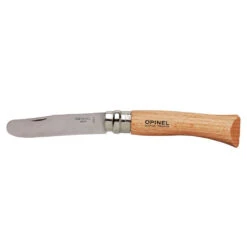 Opinel Stainless Round Tip -Trek And Travel Sales Round No7 SS Beechwood
